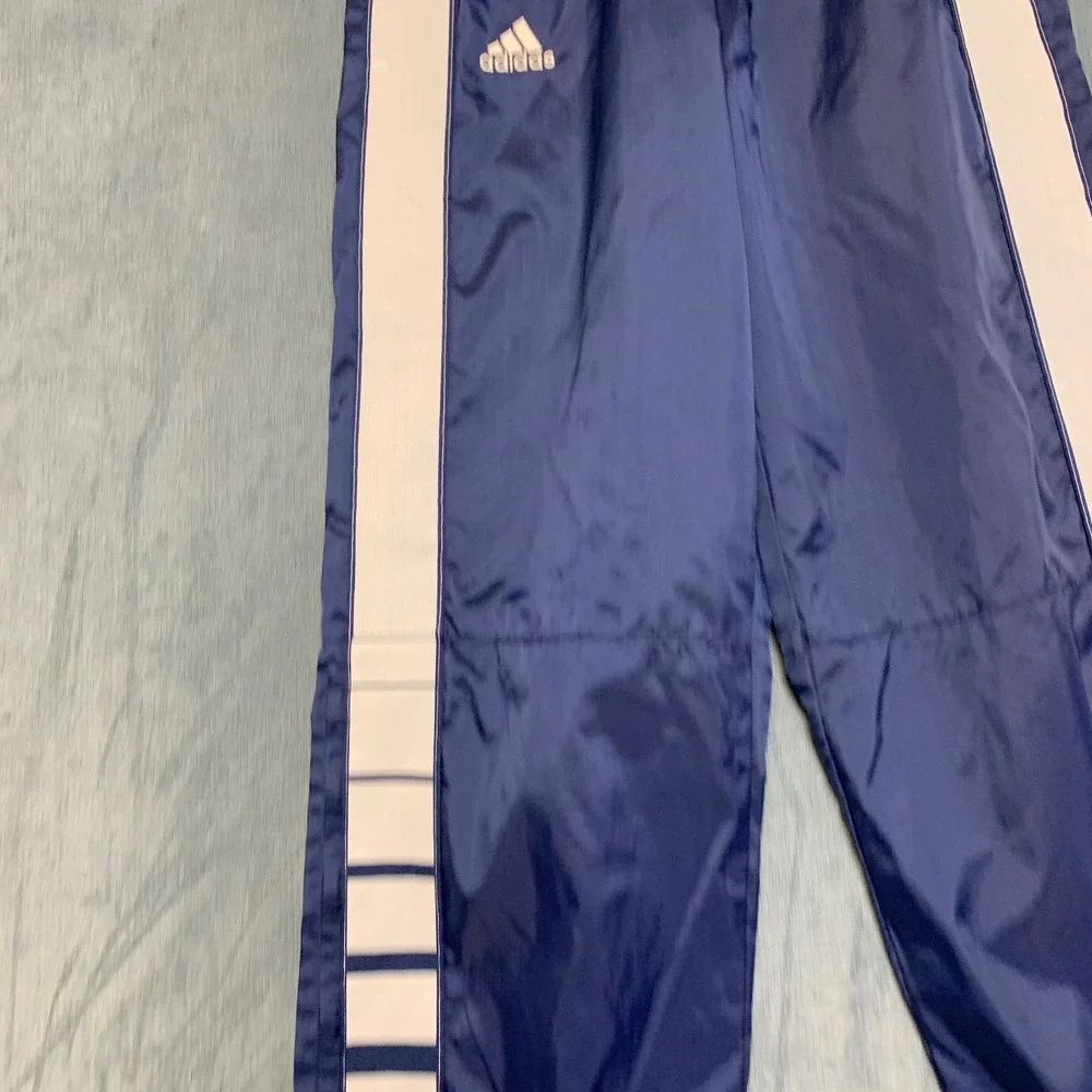Adidas Jogger Pants Mens 28x29 Navy Blue Logo Drawstring Waist Performance Sport